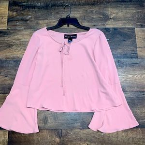 Polyester light pink blouse